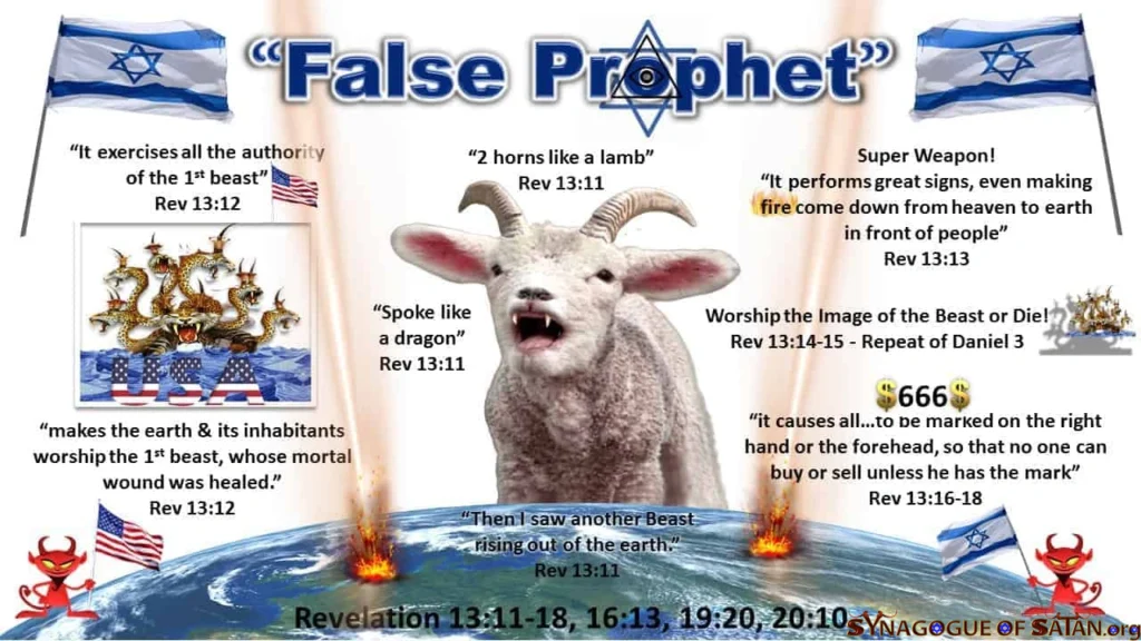 False-Prophet-and-Beast-of-Revelation-13-Israel-and-USA synagogueofsatan.org