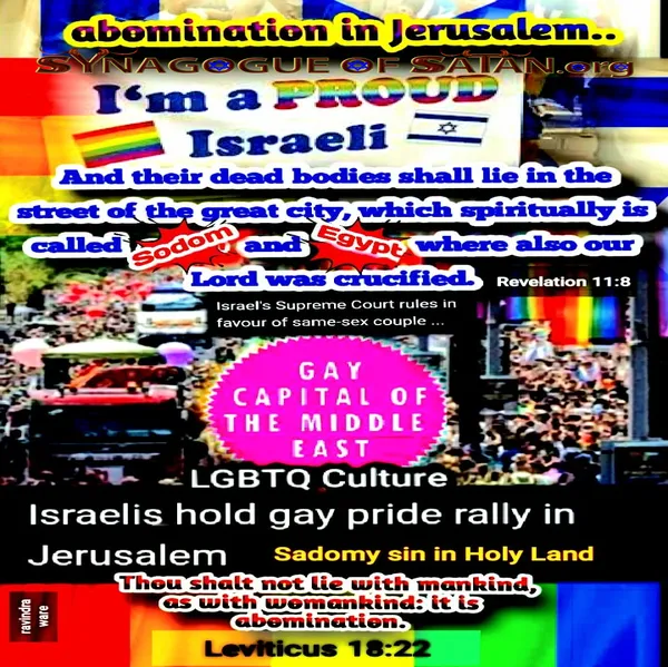 Revelation 11:8 Israel and Jerusalem are spiritually called Sodom & Egypt - 2 Witnesses - 6th Trumpet synagogueofsatan.org (2)